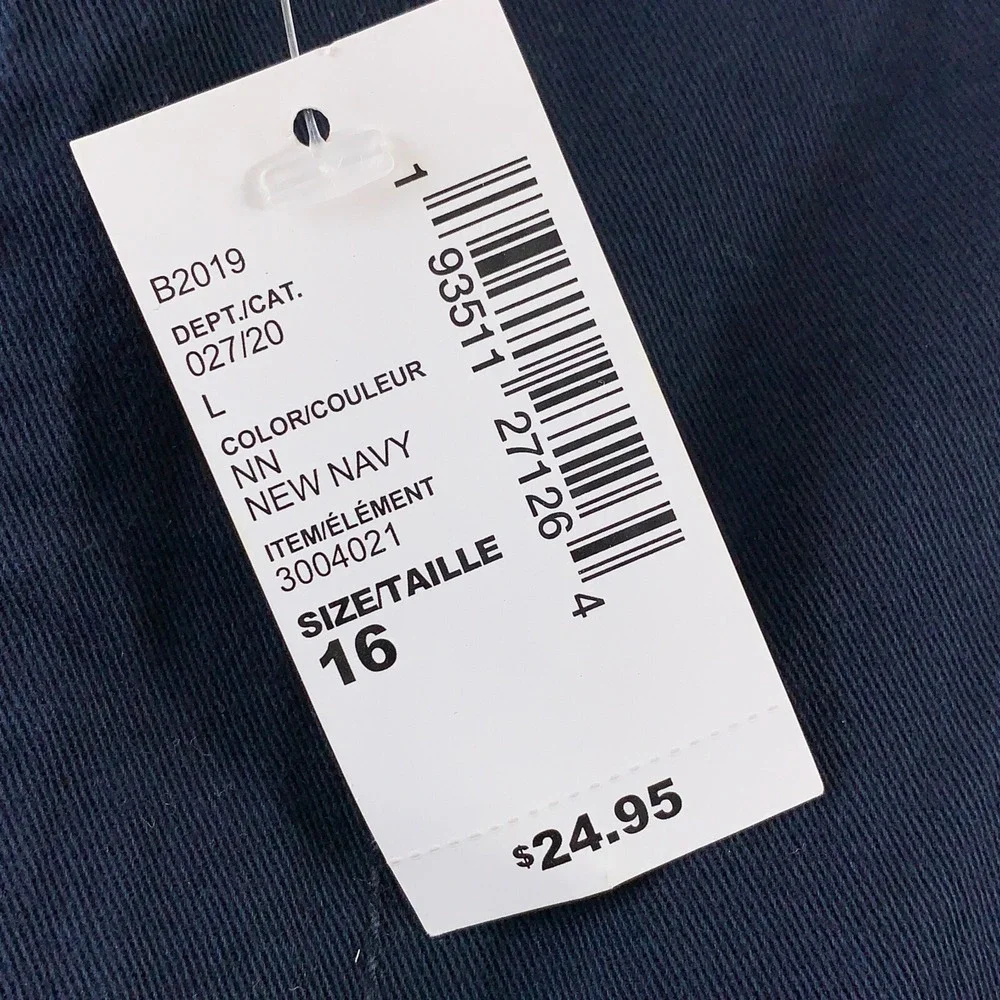 The Children's Place Boys Size 16 Navy Uniform Stretch Skinny Chino Pants NWT